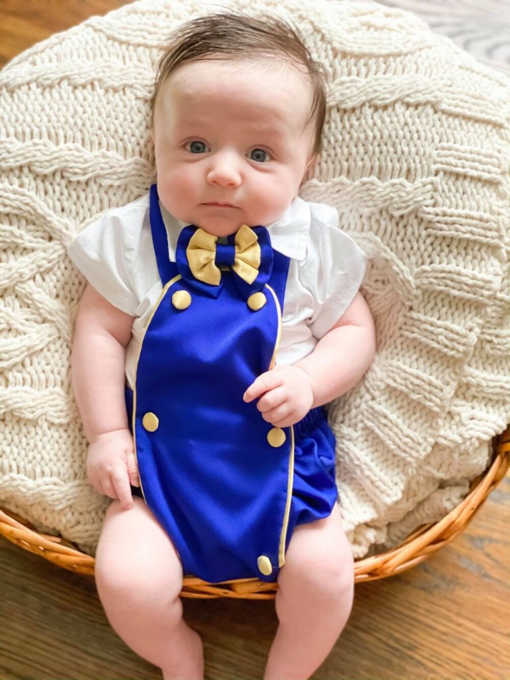 Handmade baby suspender 3 pcs outfit